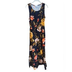 French Grey floral sleeveless dress, size M